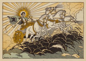Phaethon, bůh řecké mytologie (barva litho)