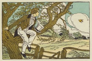 Mladý John Keats (barevná litografie)