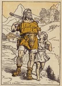 William Tell a jeho syn (barva lito)