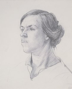 Hlava mladé ženy, kolem roku 1914 od Dora Carrington