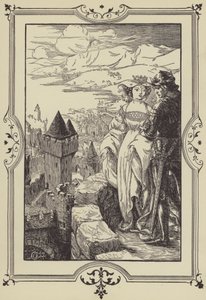 „Annoure vynesl krále na cimbuří“ (litho) od Dora Curtis