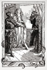 „Král Anguish dává Isolt siru Tristramovi“, 1905. od Dora Curtis