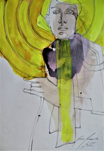Abstraktní žena – žlutá od Doris Schmitz