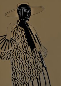 Žena v módě ve stylu art deco od Doris Schmitz