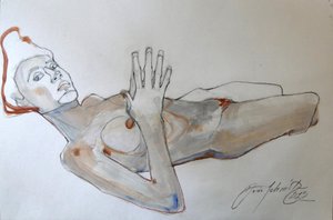 Egon Schiele pózuje od Doris Schmitz