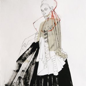Skica elegantní šlechtičny od Doris Schmitz