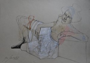Elegantní postava v ležící pozici od Doris Schmitz