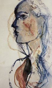 Výrazný modrý profil od Doris Schmitz