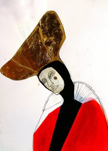 Tajemná postava se zlatým kloboukem od Doris Schmitz
