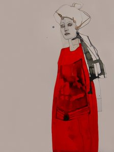 Žena v červených šatech od Doris Schmitz