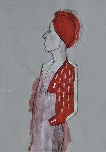 Žena s červeným turbanem od Doris Schmitz