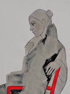 Promyšlená žena – červené křeslo od Doris Schmitz