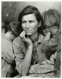 Portrét van Florence Owens Thompson Matka migrantka, 1936 (původní název)