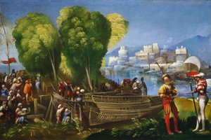 Aeneas a Achates na libyjském pobřeží od Dosso Dossi