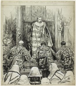 Zahájení zasedání parlamentu za vlády Eduarda VII. od Douglas Macpherson