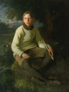 Chlapec se šípem, 1903. od Douglas Volk