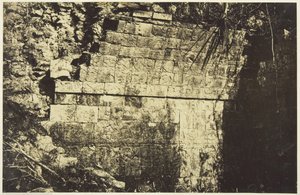 Palác cirkusu v Chichen-Itza, interiér místnosti, 1859.