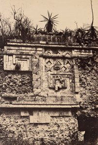 Uxmal, indiánský reliéf, Palác jeptišek (Uxmal, Bas Relief de l
