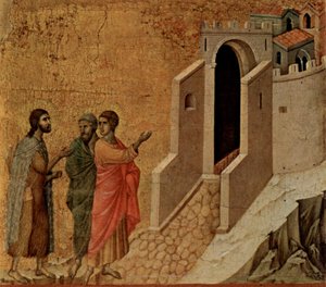 Duccio di Buoninsegna Emaus od Duccio di Buoninsegna