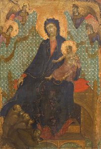 Madona františkánů, od Duccio di Buoninsegna (cca 1255 - před-1319), tempera na dřevě, 235x16 cm od Duccio di Buoninsegna