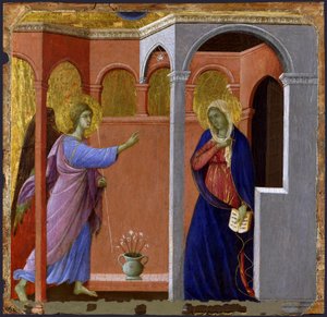 Zvěstování od Duccio di Buoninsegna