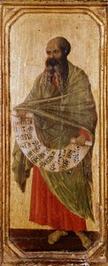 Prorok Malachie Detrempe na dřevě od Duccio di Buoninsegna (1255-1318 / 9) 1308-1311 Rozměr 42,5x16 cm Siena, Museo del Opera Metropolitana od Duccio di Buoninsegna