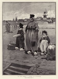 At The Ferry, studie ve Volendamu od Dudley Hardy