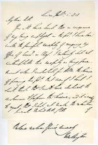 Dopis vévody z Wellingtonu generálu Rowland Hill, 1. února 1828. od Duke of Wellington