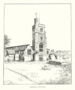 Barking Church (litografie) od Duncan Moul