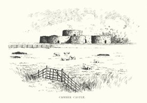 Hrad Camber (litografie) od Duncan Moul