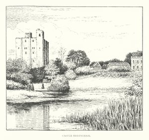 Castle Hedingham (litografie) od Duncan Moul