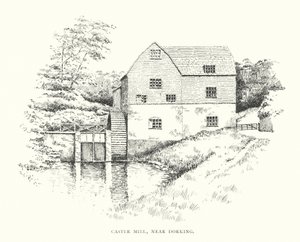 Castle Mill, poblíž Dorkingu (litografie) od Duncan Moul