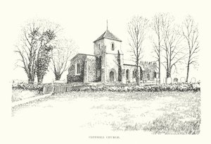 Kostel Clothall (litografie) od Duncan Moul