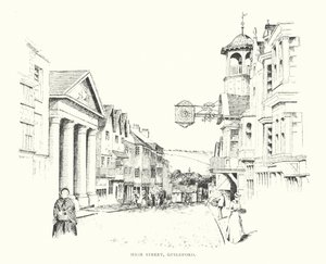 High Street, Guildford (litografie) od Duncan Moul