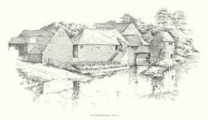 Leatherhead Mill (litografie) od Duncan Moul