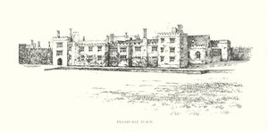 Penshurst Place (litografie) od Duncan Moul