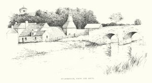 Pulborough, od řeky Arun (litografie) od Duncan Moul
