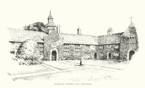 Sackville College, East Grinstead (litografie) od Duncan Moul