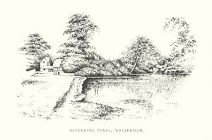Squerryes Ponds, Westerham (litografie)