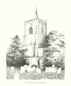 Kostel svaté Marie, Watford (litografie)