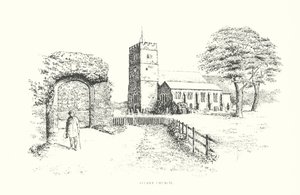 Kostel Sturry (litografie) od Duncan Moul