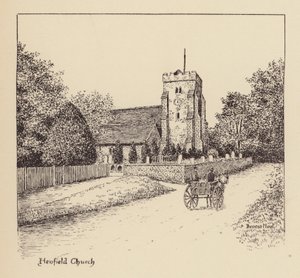 Sussex: Henfield Church (litografie) od Duncan Moul