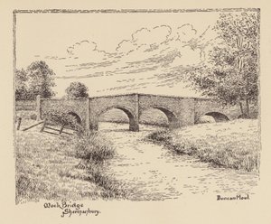 Sussex: Mock Bridge, Shermanbury (litografie) od Duncan Moul