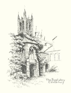 Baptisterium, Canterbury (litografie) od Duncan Moul