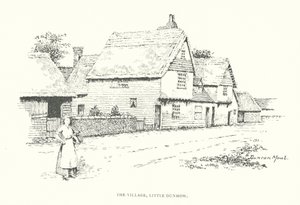 The Village, Little Dunmow (litografie) od Duncan Moul