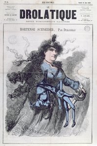 Karikatura Hortense Schneiderové (1833-1920) z titulní strany časopisu "Le Drolatique", 22. června 1867. od Durandeau