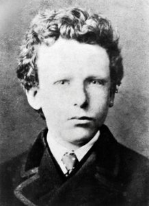 Vincent Van Gogh, ve věku asi 13 (černobílá fotografie)