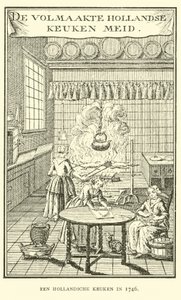 Holandská kuchyně v roce 1746 od Dutch School