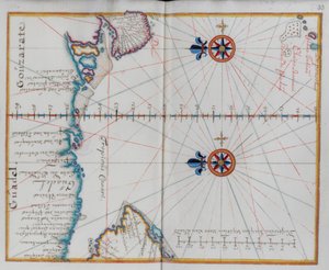 Arábie: Mapa Arabského moře. od Dutch School
