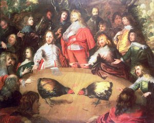 Karel I. v kohoutím zápase od Dutch School